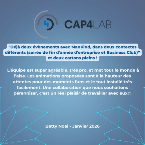 TEM CAP4LAB, réalité virtuelle chez Mankind VR – page Animation événementielle mobile