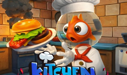 Kitchen Panic : un cuisinier au casque de poisson prépare un burger, jeu coopératif en réalité virtuelle chez Mankind Metz