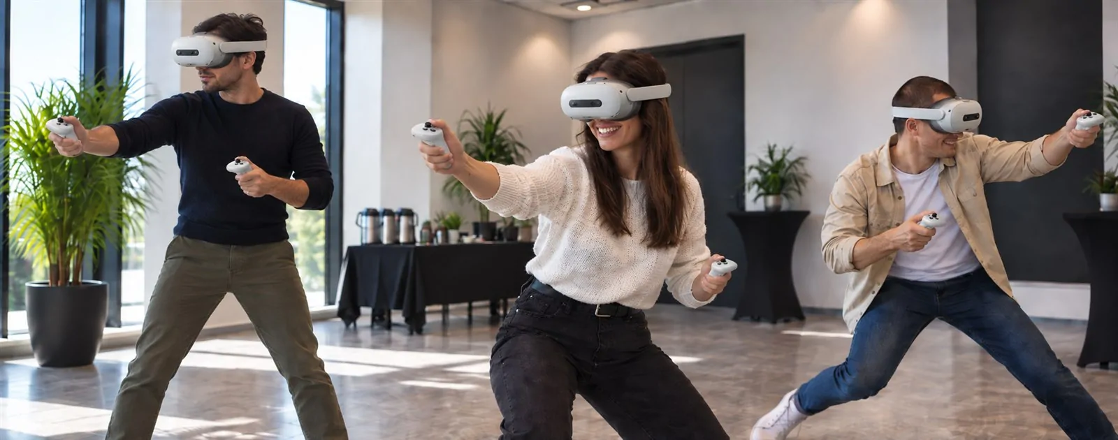 Animation de réalité virtuelle installée dans les locaux d’une entreprise